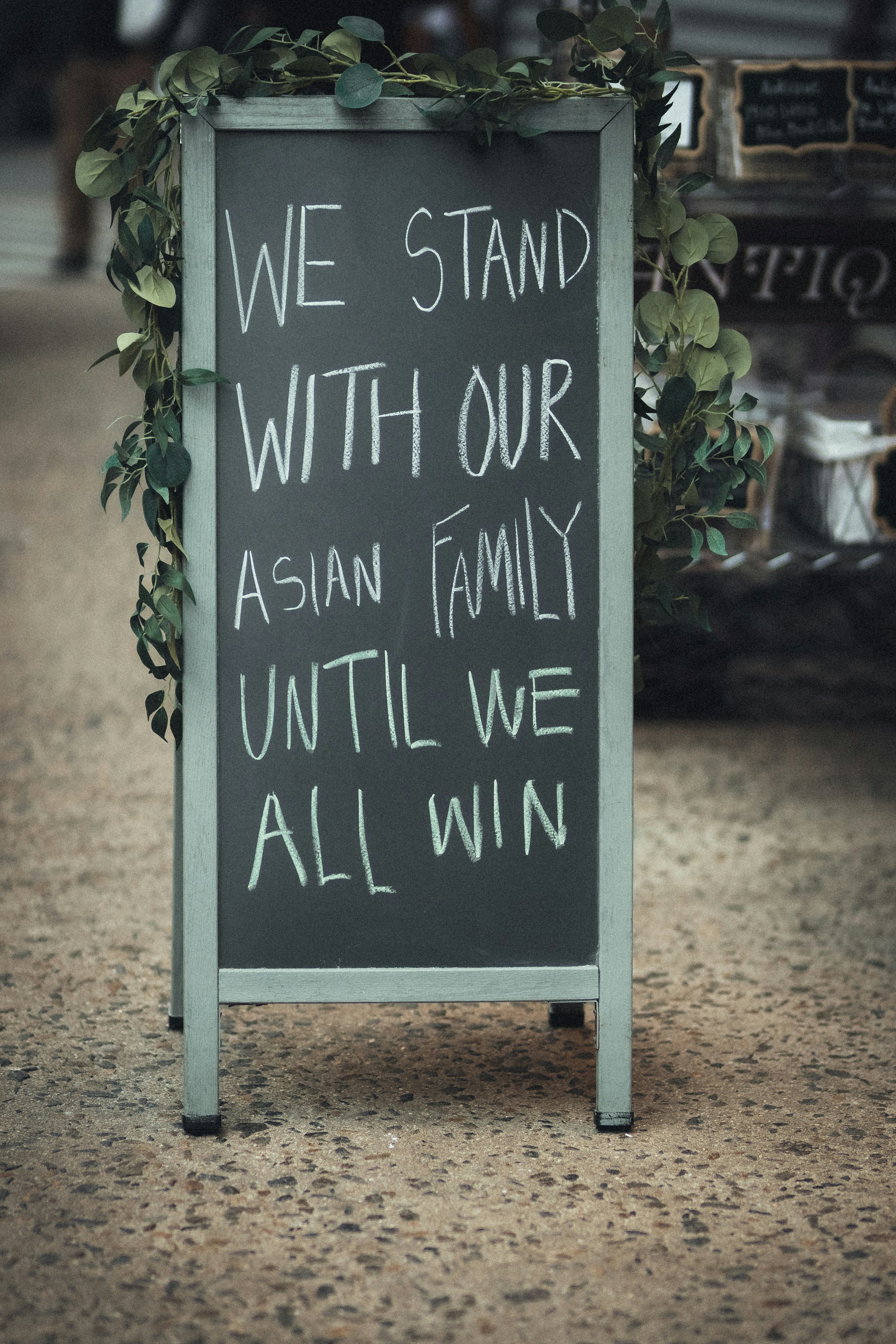 black and white wooden signage